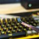 Топ наклейки на клавіатуру прозорі, синій текст, вирізані по контуру, жирний шрифт 2241369726 фото 3