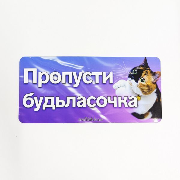Декоративна наклейка на автомобіль "Пропусти будьласочка", синя 26х12 см (н_013) 2289873590 фото